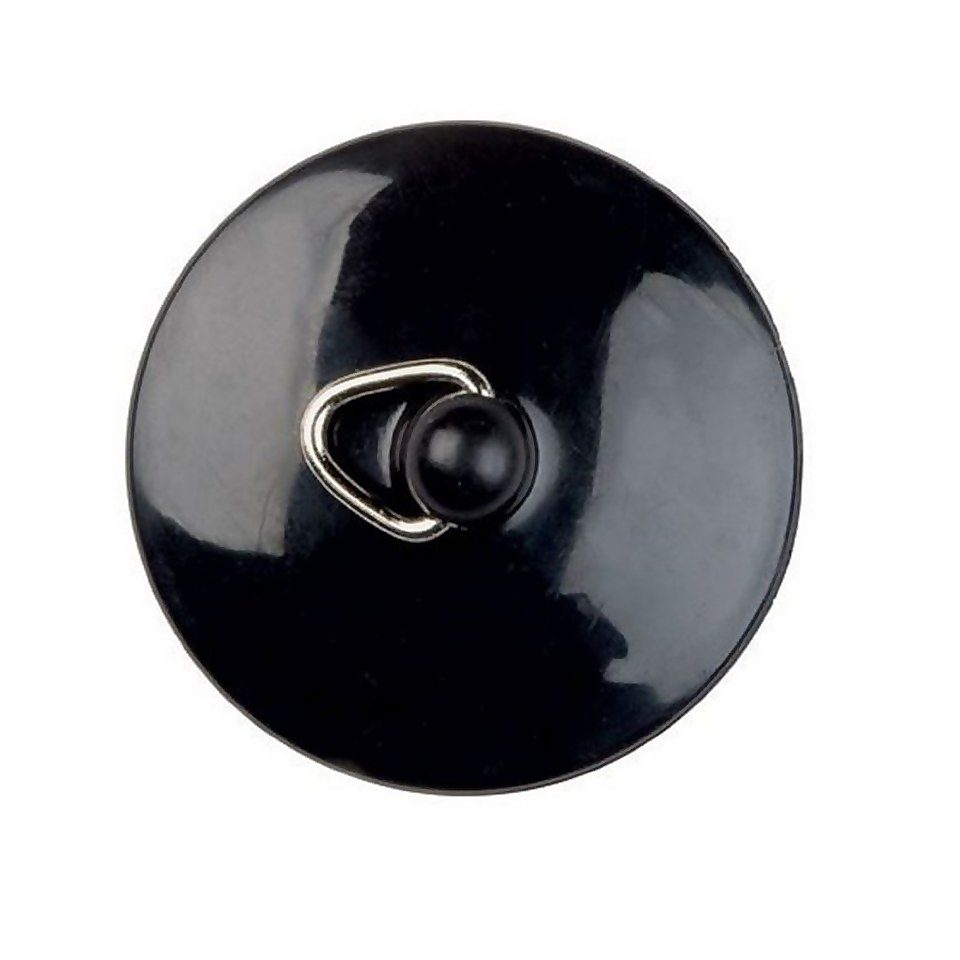 Sink or Bath Plug Black Homebase