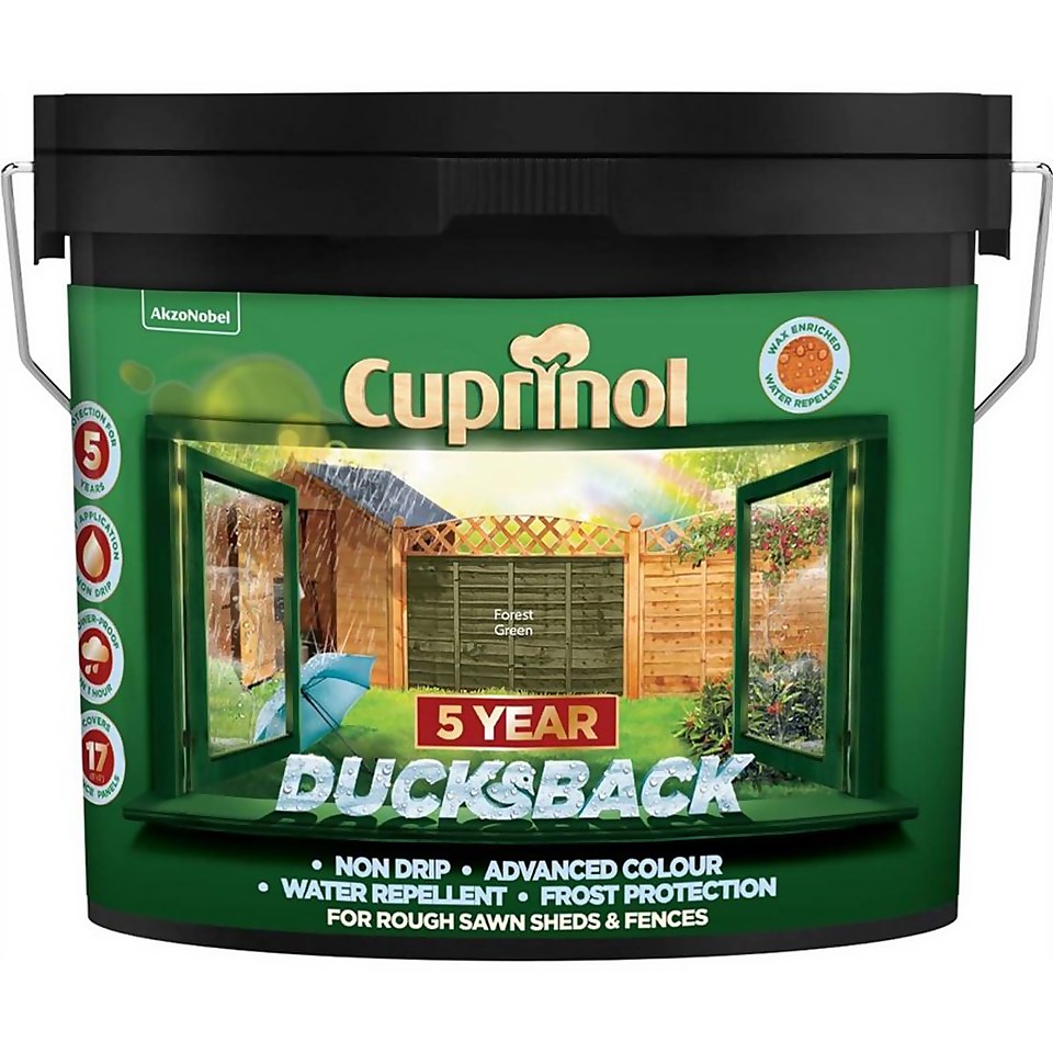 Cuprinol 5 Year Ducksback Forest Green 9L Homebase
