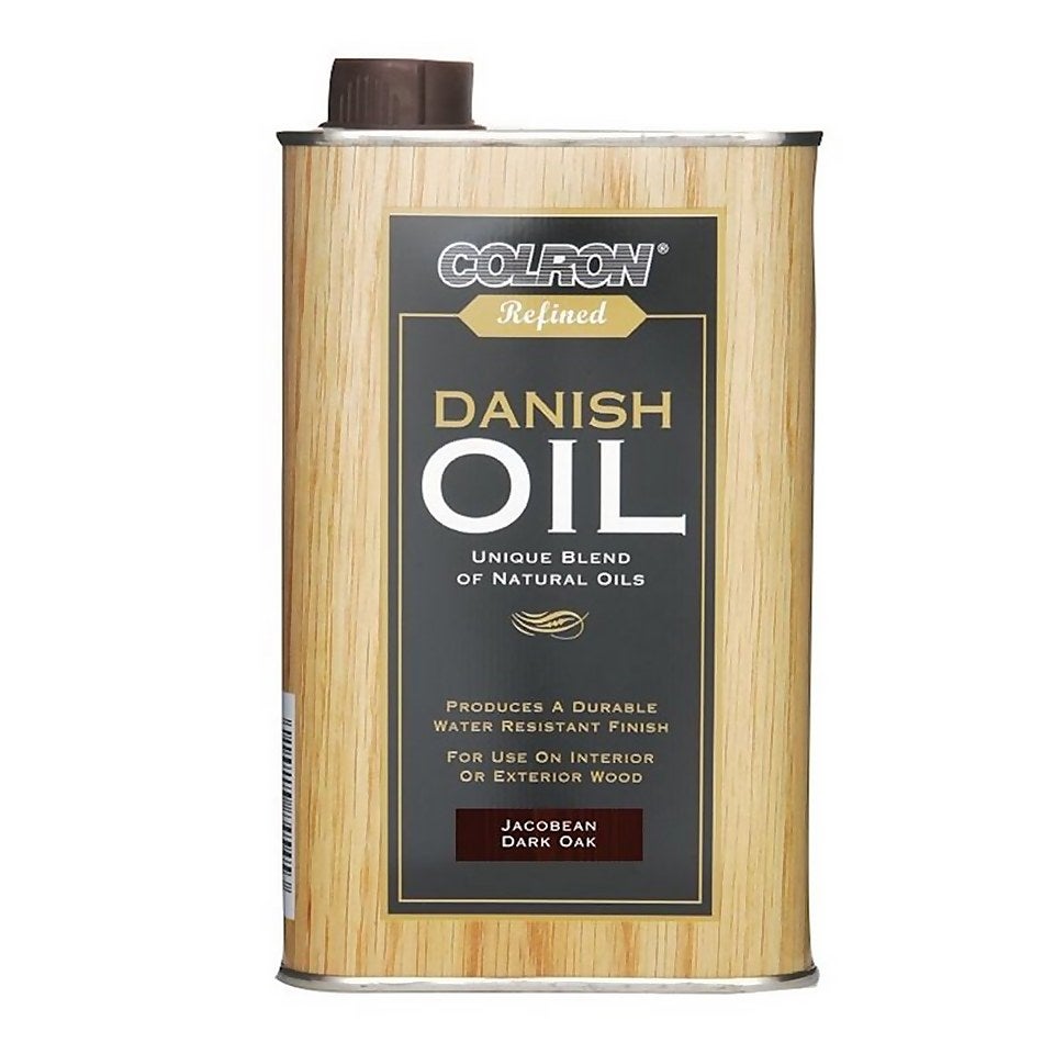 Colron Refined Danish Oil Jacobean Dark Oak 500ml Homebase