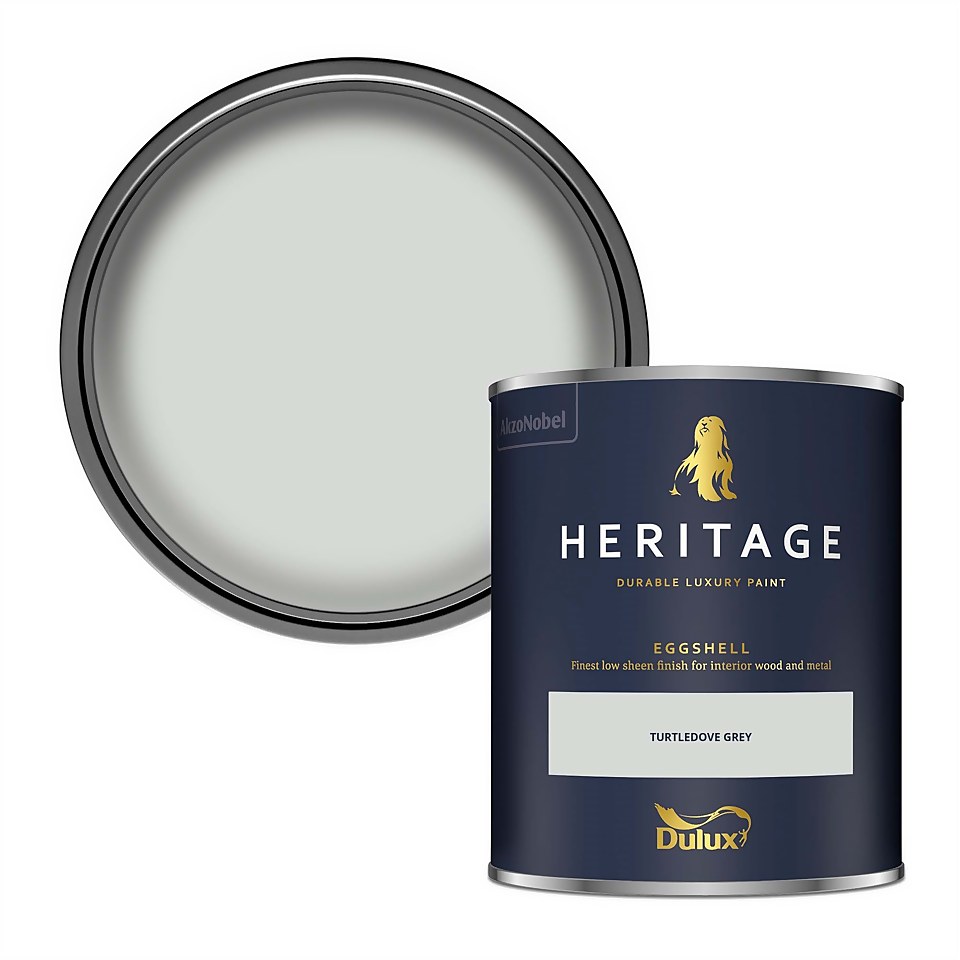 Dulux Heritage Eggshell Paint Turtle Dove Grey 750ml Homebase