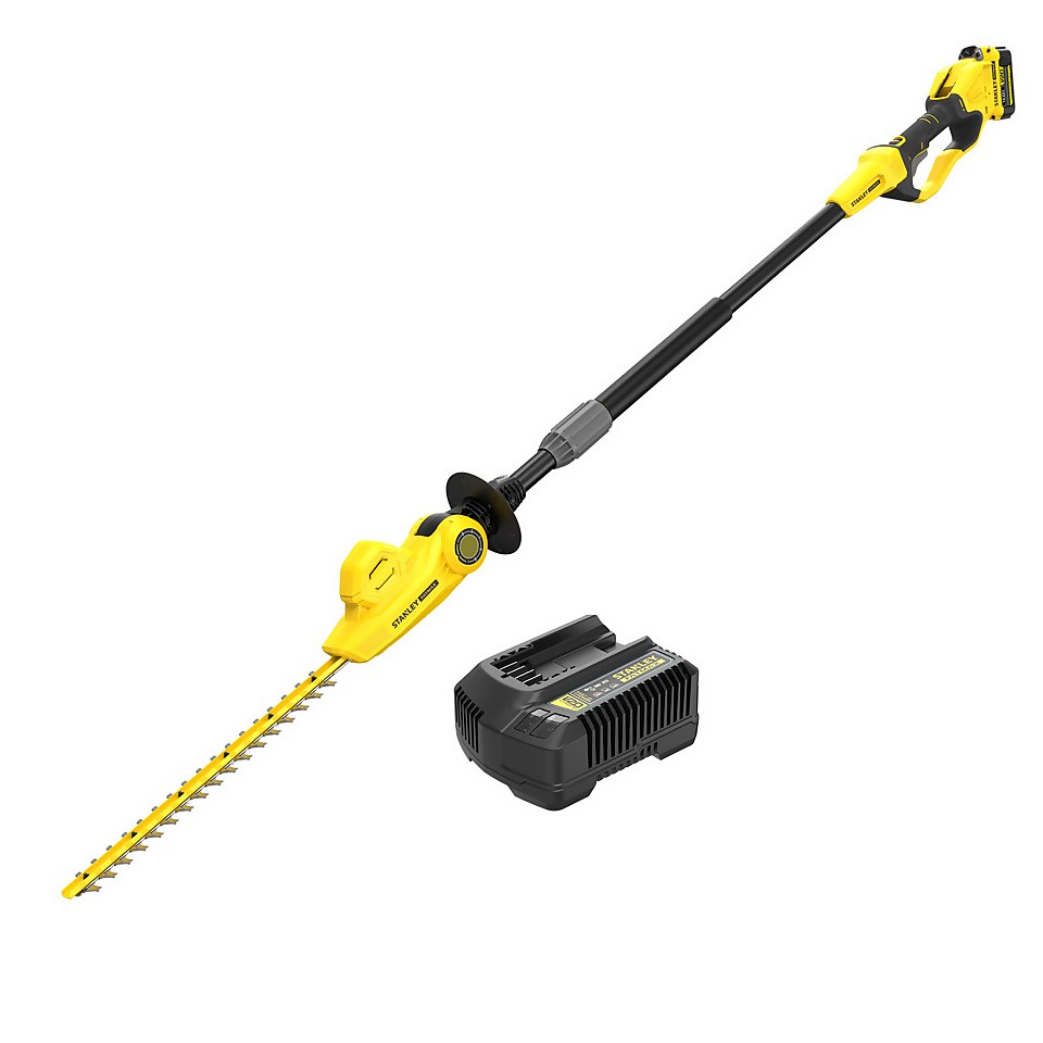 STANLEY FATMAX V20 18V Cordless Pole Hedge Trimmer 45cm (Sfmcph845M1Gb) Homebase