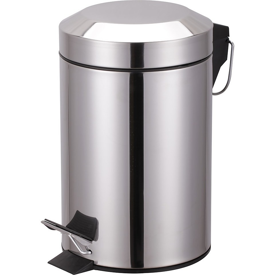Polished Pedal Bin Chrome 3L Homebase