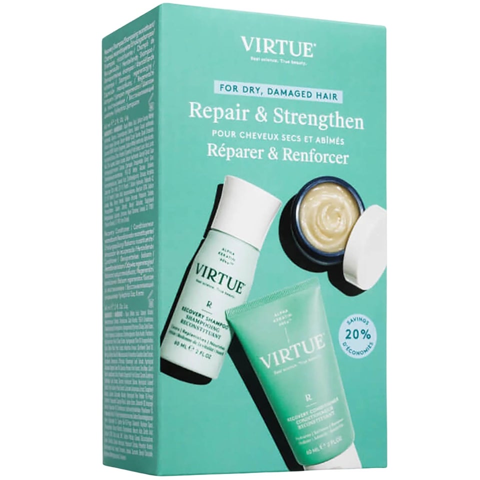 Virtue Hydrating Recovery Discovery Set for dry, Damaged & Colored Hair