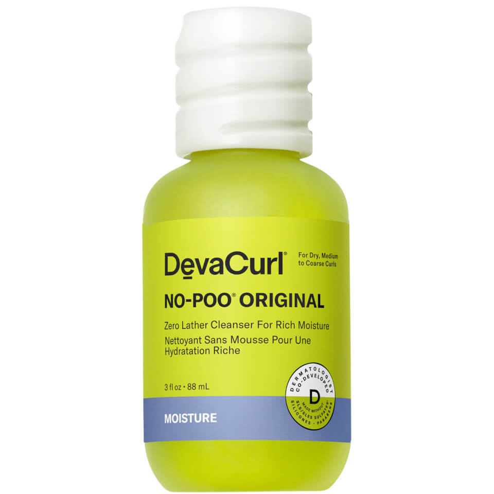 DevaCurl No-Poo Original Zero Lather Cleanser for Rich Moisture (Various Sizes) - 3 oz.