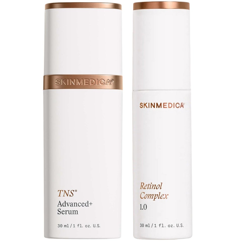 SkinMedica TNS Advanced+ Serum and Age Defense Retinol Complex Duo — two-step anti-aging system