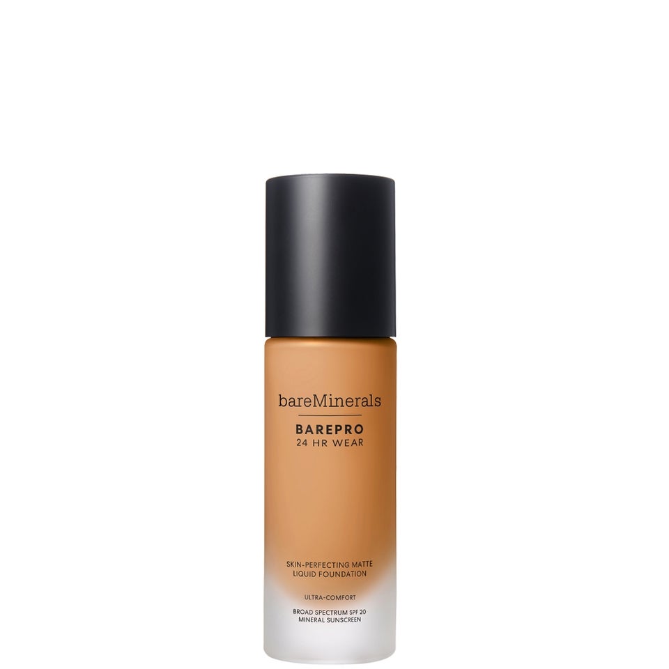 bareMinerals BAREPRO 24 Hour Matte Liquid Foundation Mineral SPF 20 (Various Shades) - Med. Deep 40 Warm