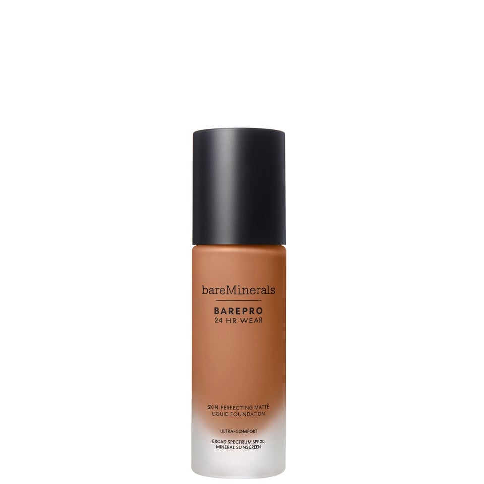 bareMinerals BAREPRO 24 Hour Matte Liquid Foundation Mineral SPF 20 (Various Shades) - Med. Deep 45 Neutral