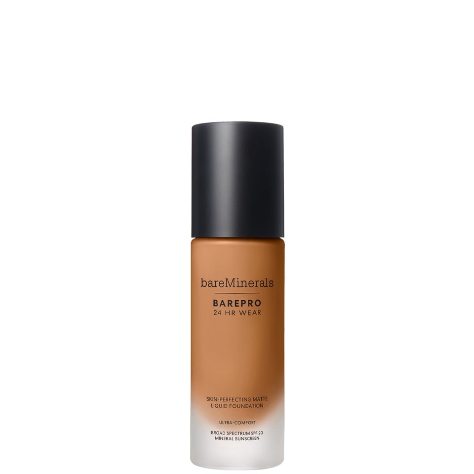 bareMinerals BAREPRO 24 Hour Matte Liquid Foundation Mineral SPF 20 (Various Shades) - Med. Deep 46 Neutral
