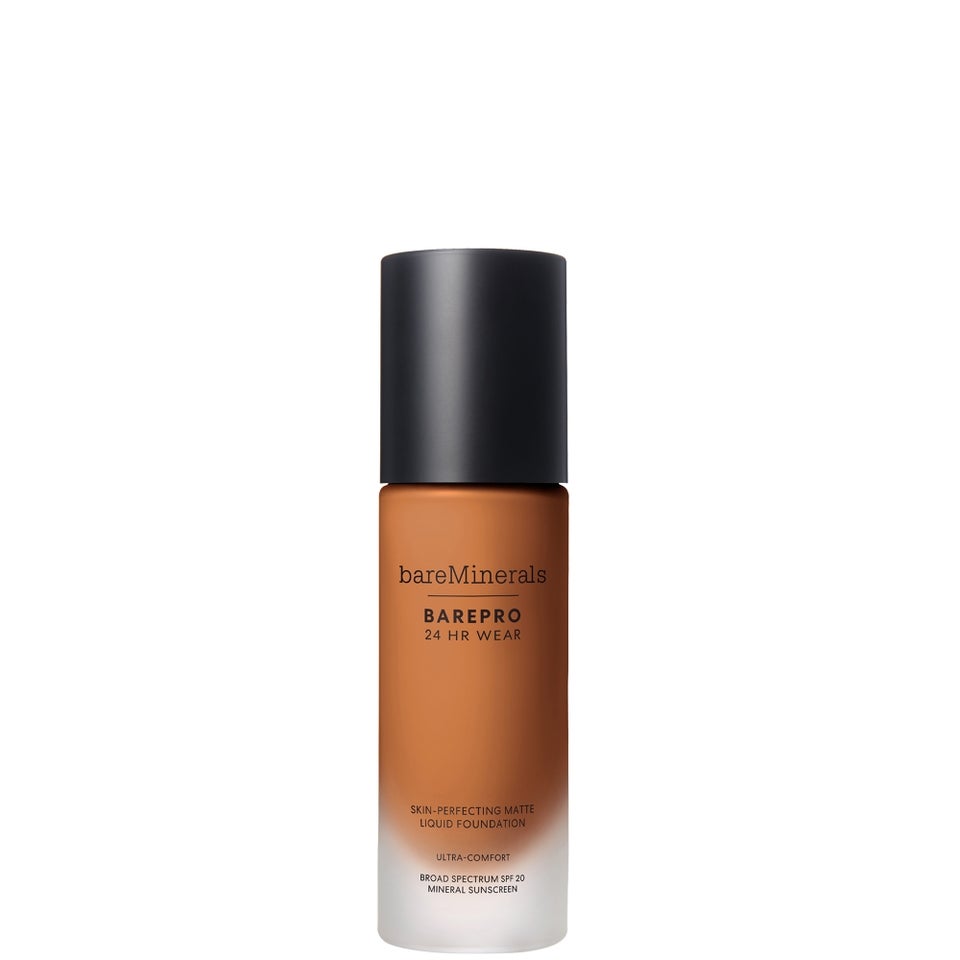 bareMinerals BAREPRO 24 Hour Matte Liquid Foundation Mineral SPF 20 (Various Shades) - Med. Deep 46 Warm