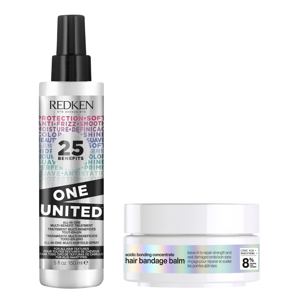 Redken Acidic Bonding Concentrate Hair Bandage Balm 75ml & Redken One United Multi-Benefit Treatment Spray 150ml Bundle