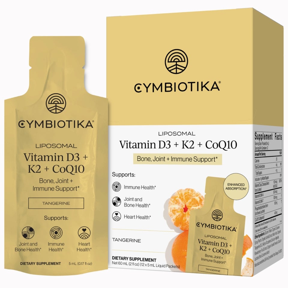Cymbiotika Vitamin D3 + K2 + CoQ10 - Tangerine (12 Count)