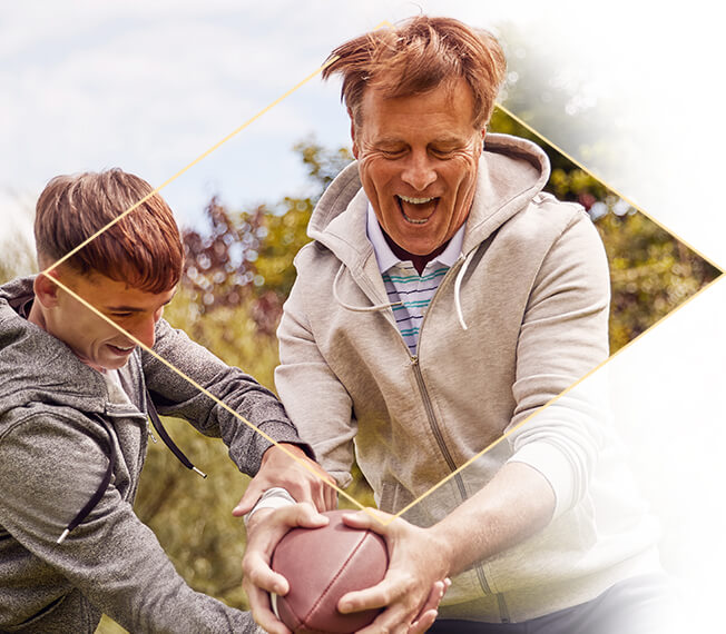 2 men playing football