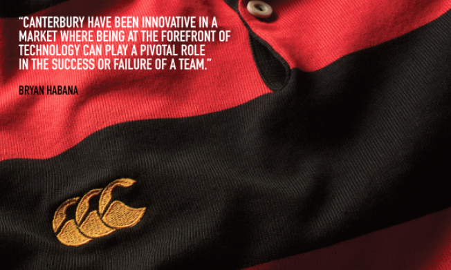 canterbury have been innovative in a market where being at the forefront of technology can play a pivotal role in the success or failure of a team. by Bryan Habana
