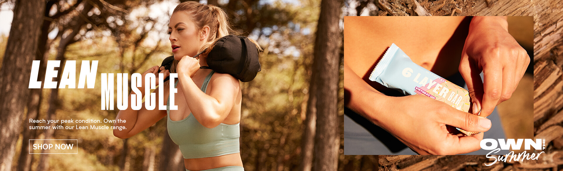 Myprotein Summer goals - lean muscle banner
