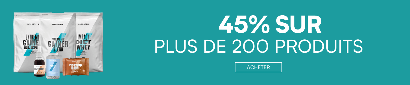 45 % sur une Sélection de produits