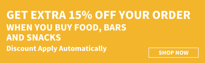 Extra 15% Off Food, Bars and Snacks